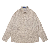 Men Long Sleeved T Shirt Men's Loose Casual Retro Spring and Autumn Lapel Long Sleeve Shirt