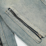 Men Jeans Zipper Decorations Loose