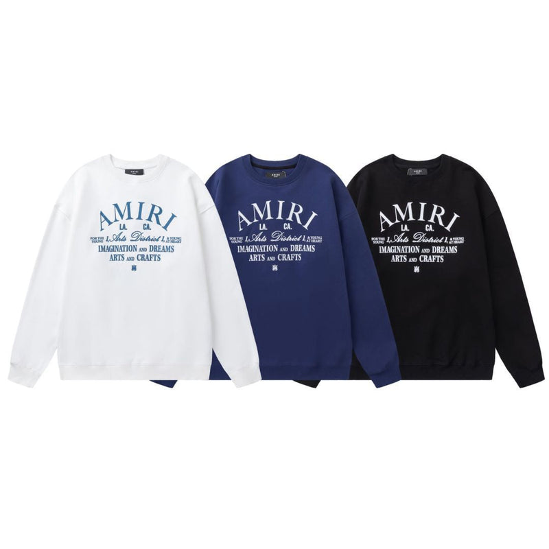Amiri Sweatshirt Autumn/Winter AMI Letter Logo Printed Crew Neck Sweater