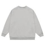 Men Fleece Lined Hoodie round Neck Sweater Men's Loose Sweatshirt Casual Top