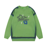 Women Sweater Graffiti Couple Knitted Sweater