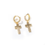 Earrings Zircon 'Cross' Earrings Spectrum Crosses