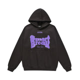 Men Fleece Lined Hoodie Winter Hooded Sweater Men Oversize Letters Printed Loose Long Sleeves