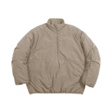 Unisex Coat Stand Collar Coat Vintage Zipper Cotton-Padded Jacket