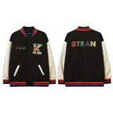 Women Jackets Baseball Uniform Loose Retro Couple Jacket