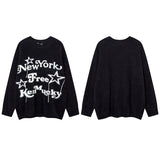 Women Sweater Star Soft Knitted Sweater Vintage