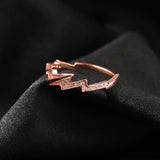 Rings Hip Hop Copper Zircon Cool Lightning Ring Spectrum
