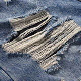 Men Jeans Scrape Loose Hole Distressed Leisure