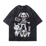 Men T-Shirt Cartoon Print Oversize