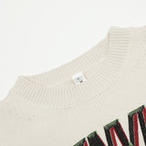 Men Sweater Printed round Neck Sweater Casual Loose