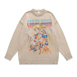 Women Sweater Japanese Anime Idle Style Retro