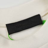 Fog Essentials T Shirts Spring Summer FOG Flocking Letter Crew Neck Short Sleeves