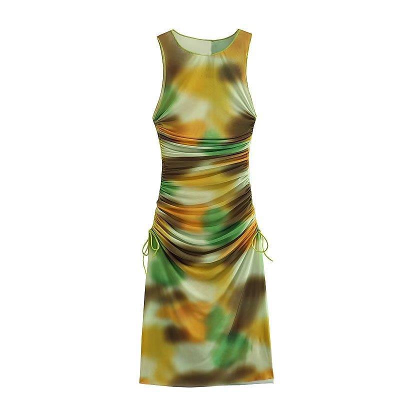 Women Dresses Net Cover Slim Fit Slit Dress