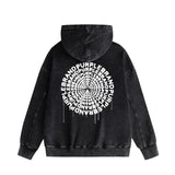 Purple Brand Distressed Hoodie Fashion Old Loose Hooded Sweater