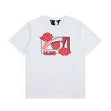 Vlone T Shirt Spring and Summer Cartoon Joint Pattern