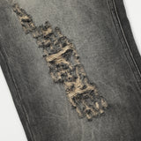 Men Jeans Loose Hole Worn out