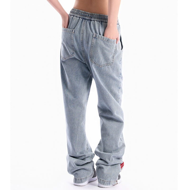 Men Jeans Zipper Slit