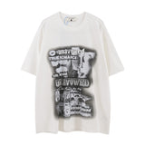 Men T-shirt Graffiti Printing Vibe Summer