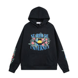 Rhude Hoodie Floral Letter Print Hooded Sweater