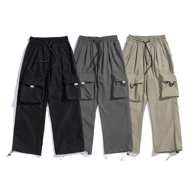 Cargo Pants Three-Dimensional Large Pocket Pure Color Japanese
