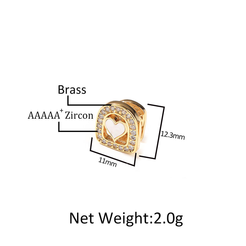 Grillz shell love single tooth braces real gold HIPHOP Royalty