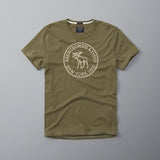 New Women's Short Sleeved T-shirt with Letters on The Deer S