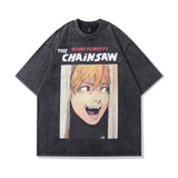 Men T-Shirt Skeleton Distressed Oversize