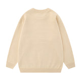Men Sweater Crew Neck Inner Sweater Abstract Inkjet Printing