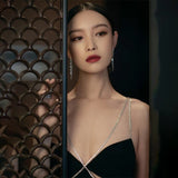 Women Dress Slim Fit Drill Chain Ladies Gowns