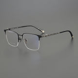 CHH Chrome Hearts Glasses fashion pure titanium dragon pattern carved half frame glasses