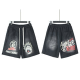 Hellstar Shorts Summer Casual Sports Wash Shorts