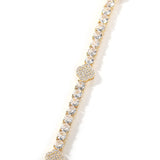 Bracelet Copper Zircon Diamond Clover Tennis Chain Light Luxury Spectrum St. Valentine's