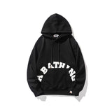 Bathing Ape Hoodie Man Alphabet Print Solid Color Shark