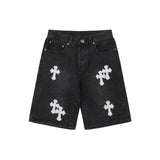 Chrome Heart Shorts Summer Denim Shorts
