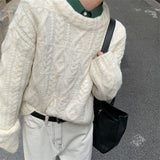 Women Pullover Sweater Loose and Warm Knitwear Sweater