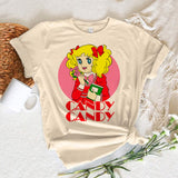 Candy Candy t-shirts women trendy comic quick dry Tee girl