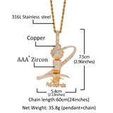 Jewelry Torch Memorial Jewelry Dense Zircon Necklace Fashion Pendant Jesus Pieces Spectrum