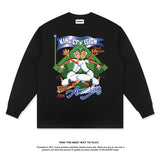 Unisex Long Sleeve Shirt Cartoon Pattern Long Sleeve T-Shirt Autumn Winter