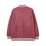 Women Jackets Retro Three-Dimensional Embossed Baseball Uniform All-Matching