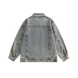 Women Jackets Retro Stand Collar Workwear Denim