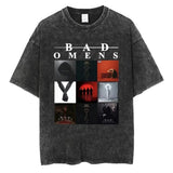 Bad Omens Band Music Tour 2024 Washed T Shirt Retro 90s