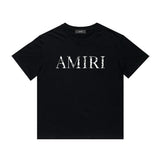 Amiri T Shirt Lettered Casual Hip Hop round Neck Short Sleeve T-shirt