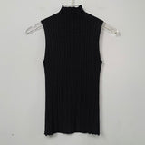 Women Vest Suspenders Turtleneck Knitting Sexy Vest