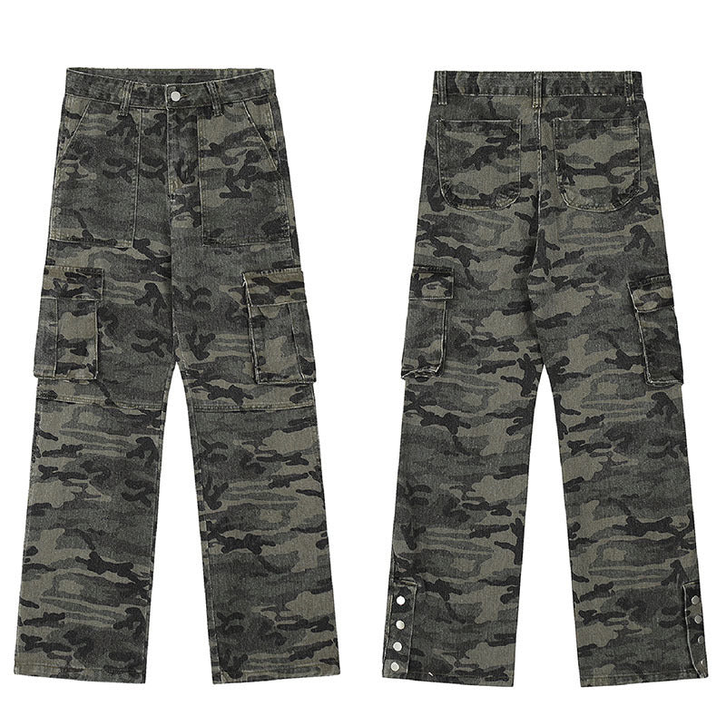 Cargo Pants Multi-Pocket Camouflage Workwear