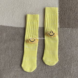 Kapital Sock Hitian Hehong Thick Thread Smiley Face Socks Autumn and Winter Celebrity Thick Knitted Socks Mid-Calf Knitted Wool