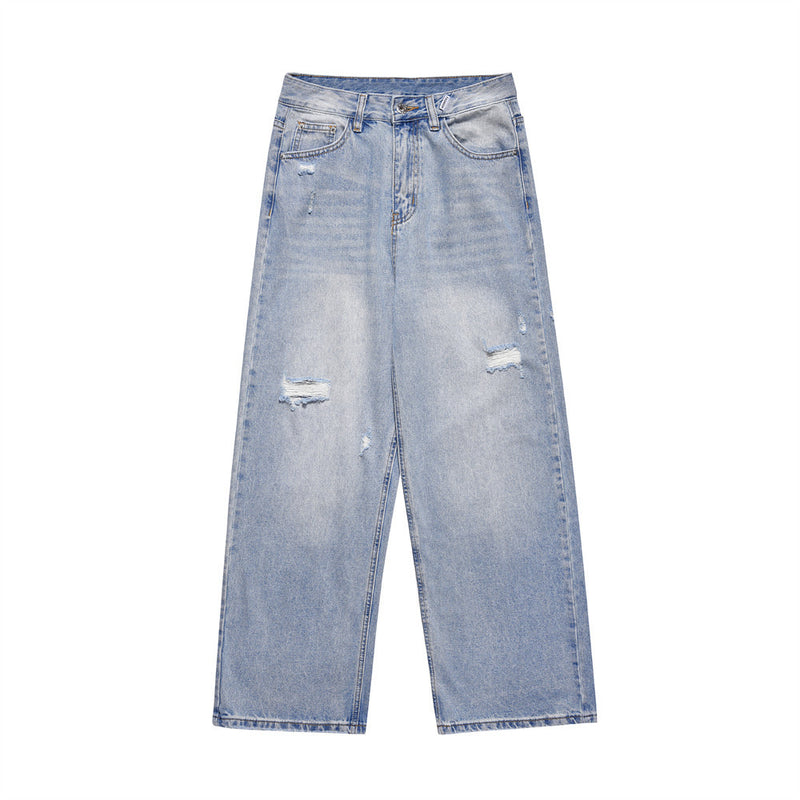 Men Jeans Loose Leisure All-Matching Worn out