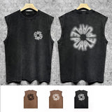 Purple Brand Distressed Tank T Shirts Distressed Sleeveless T-shirt Vest