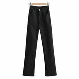 Women Jeans Stretch Slim Fit Bell-Bottom Pants