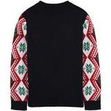 Ugly Christmas Sweater Elk Brocade Sweater Female