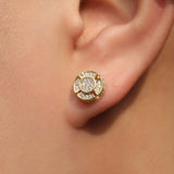 Earrings Rhinestone Round Earrings